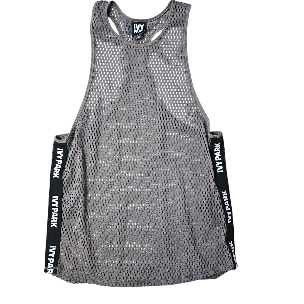 Beyoncé IVY PARK Tape Women's Mesh Green Tank Top Vest Size Small
